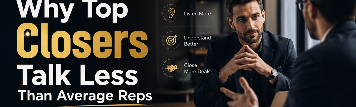 Why Top Closers Talk Less Than Average Reps